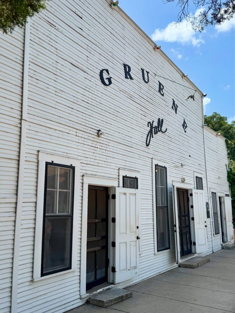 Gruene Hall's facade. Credit: @inandaroundnbtx via Instagram