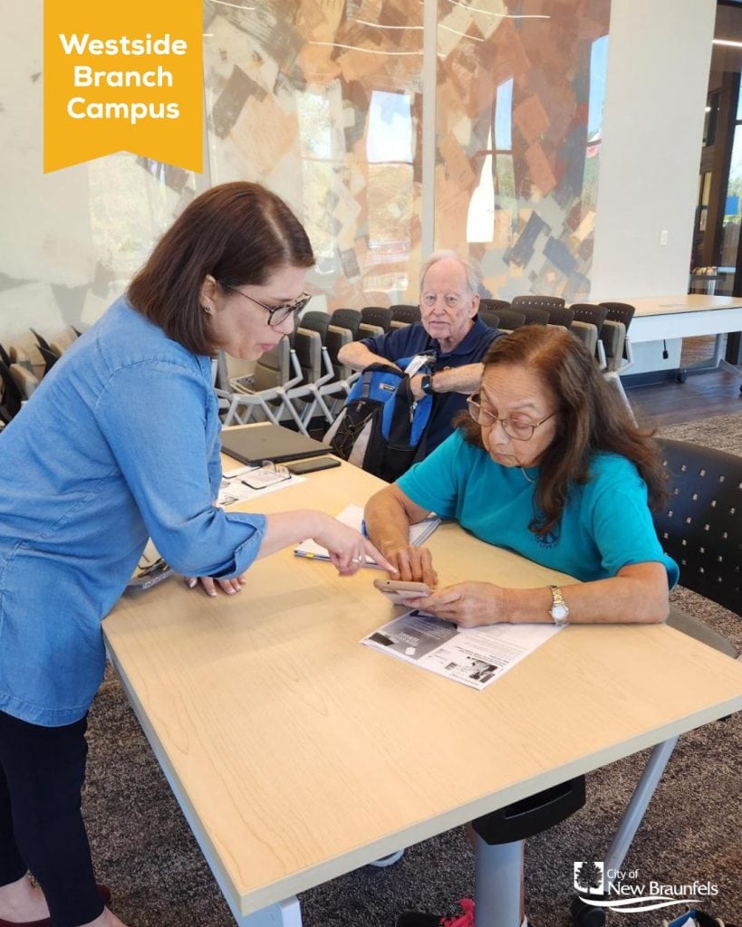 The library’s Tech Savvy Seniors: Email 101 class offers help older adults navigate the digital world. Credit: @nbpltx via Instagram