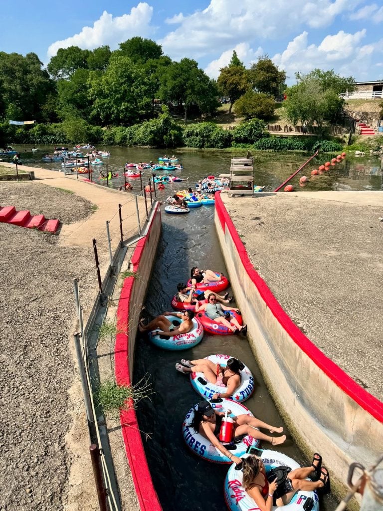 Cool off after a hike on Dry Comal Creek Trail with a thrilling ride down the Tube Chute at Prince Solms Park. Credit: @inandaroundnbtx via Instagram