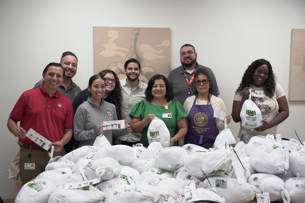 BakerRipley’s Senior Health & Wellness program hosted a Thanksgiving celebration for older adults—complete with turkey distributions to brighten the season. Credit: @bakerripley via Instagram