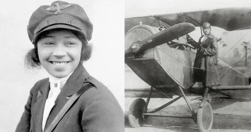 Trailblazer in the sky — Bessie Coleman with her aircraft. Credit: u/rafa4maniac via r/interestingasfuck