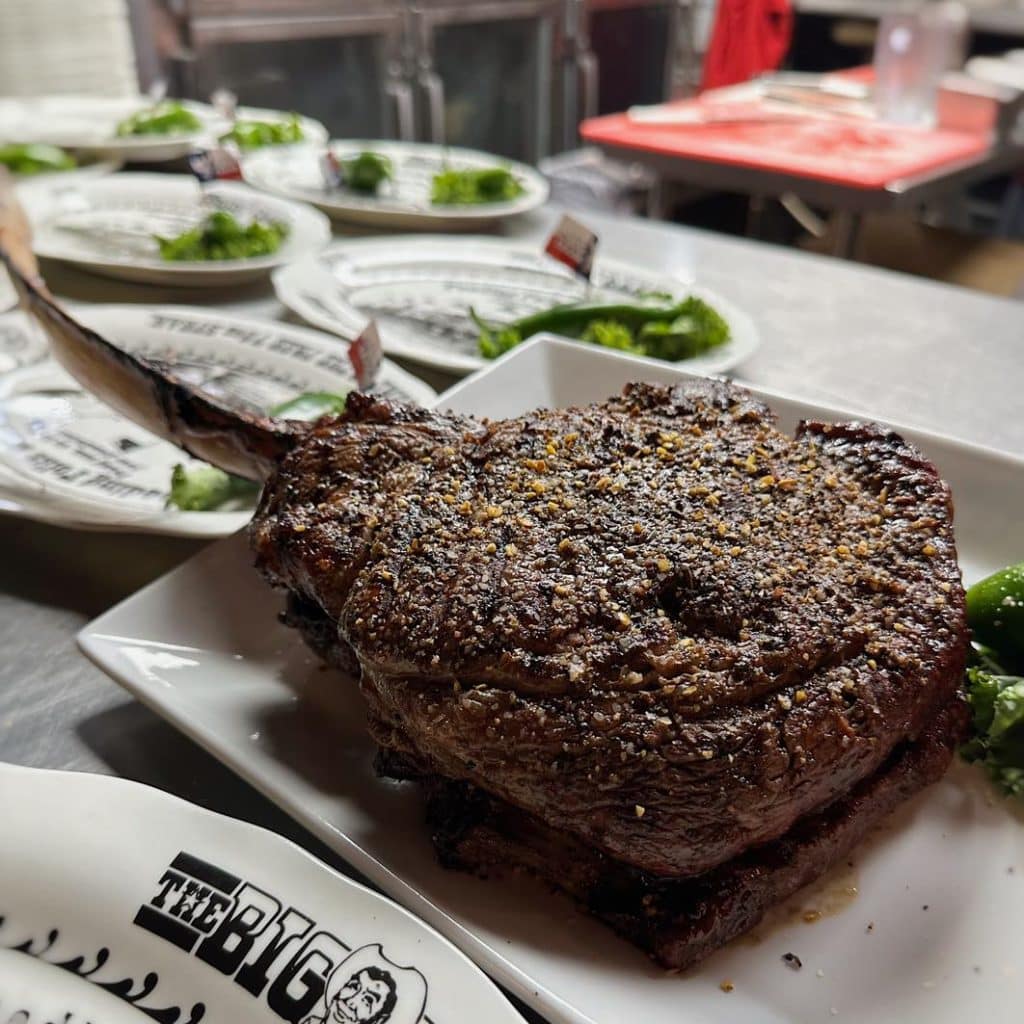 The Big Texan serves up a Tomahawk steak that’s as impressive in size as it is in flavor. Credit: @thebigtexan via Instagram