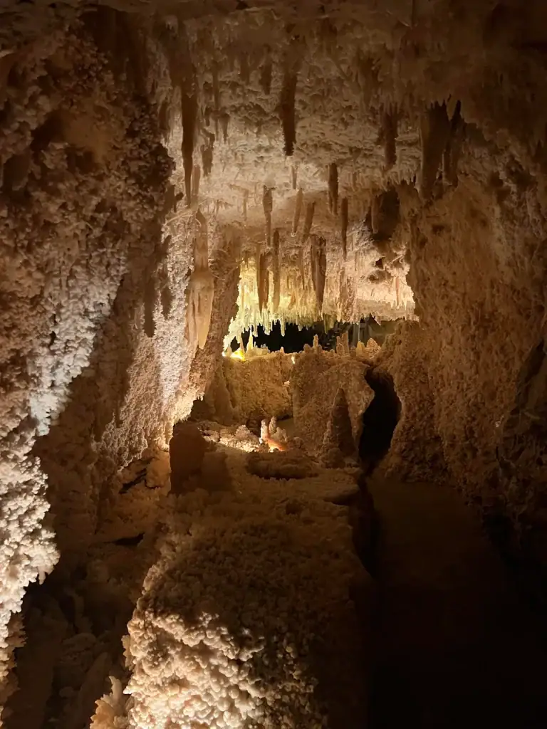 Inside the Caverns of Sonora, nature sculpts breathtaking formations over thousands of years. Credit: u/QueenoftheFranks via r/pics