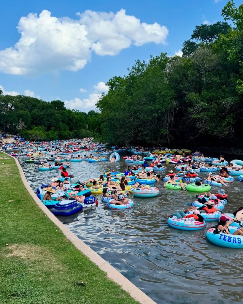 Texas summers mean tubing season, and the Comal River gets absolutely packed on weekends. Credit: @inandaroundnbtx via Instagram
