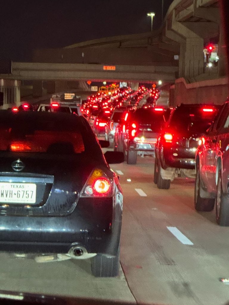 Living in Dallas means learning to live with traffic, no matter the time of day. Credit: @tyfnr via Instagram