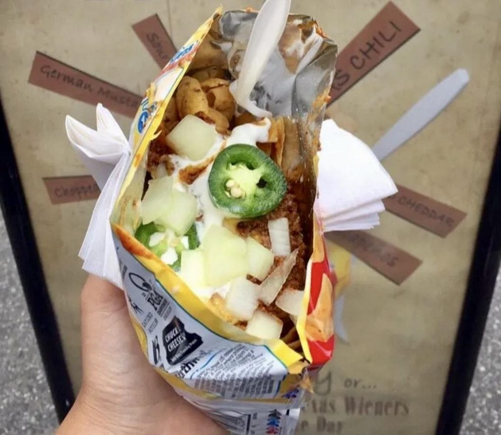 All the fixings, all in one bag — classic Frito Pie goodness. Credit: u/ChiTownDerp via r/Old_Recipes