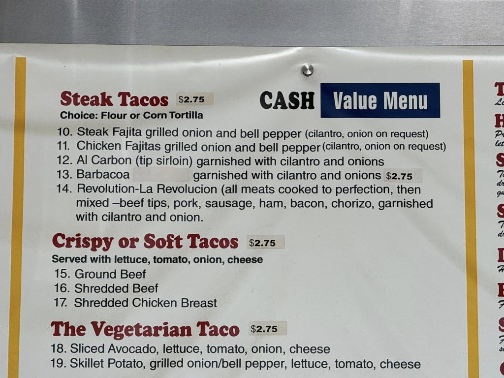 A glimpse at the offerings of Habaneros The Taco Revolution. Credit: Tommy Deere via Facebook