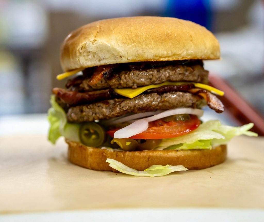 Alongside their famous kolaches, Hruška’s also serves up hearty burgers and sandwiches. Credit: @hruskasbakery via Instagram