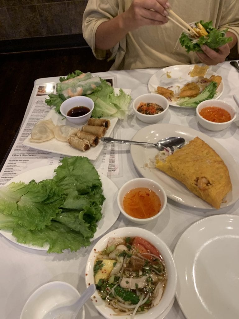 From Pho to fresh rolls, Kim Son Restaurant’s buffet lets diners sample a feast of flavors. Credit: Reddit user via r/HoustonFood