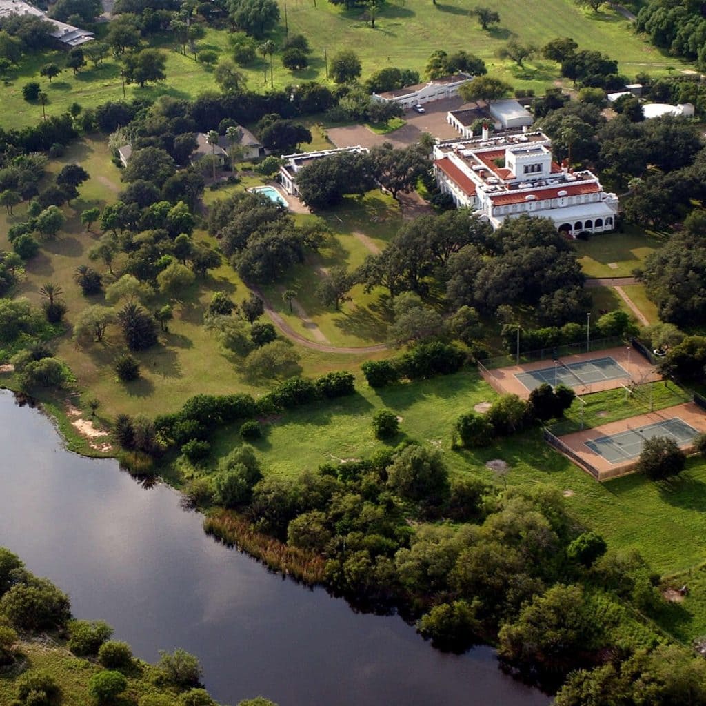 An aerial view of King Ranch—so massive it’s larger than the entire state of Rhode Island. Everything really is bigger in Texas. Credit: @friends_thc via Instagram