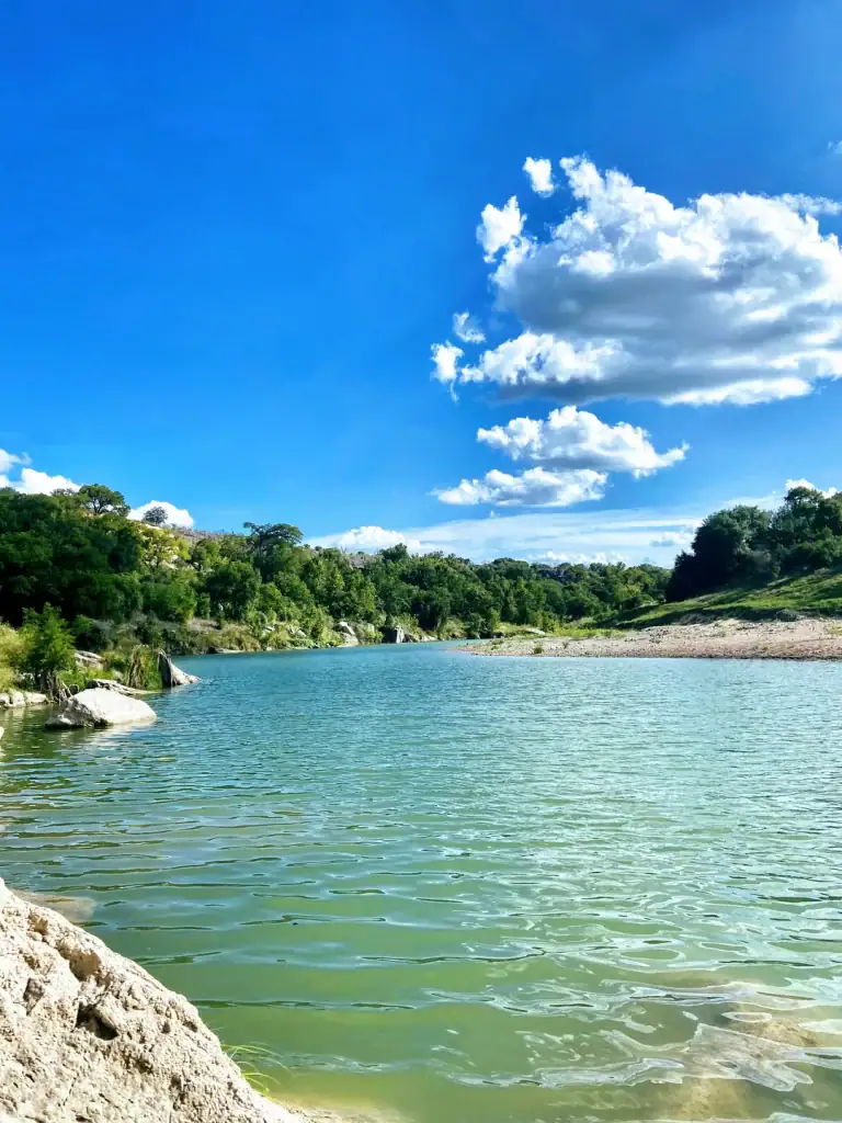The Pedernales River winds through Reimers Ranch, offering scenic banks and swimming spots. Credit: Reddit user via r/Austin