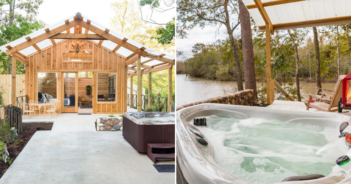 This Airbnb Lets You Soak in an Outdoor Hot Tub Under the Pines