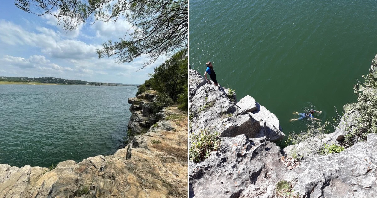 This Hidden Gem in Texas Allows You to Cliff Jump up to 45 Feet