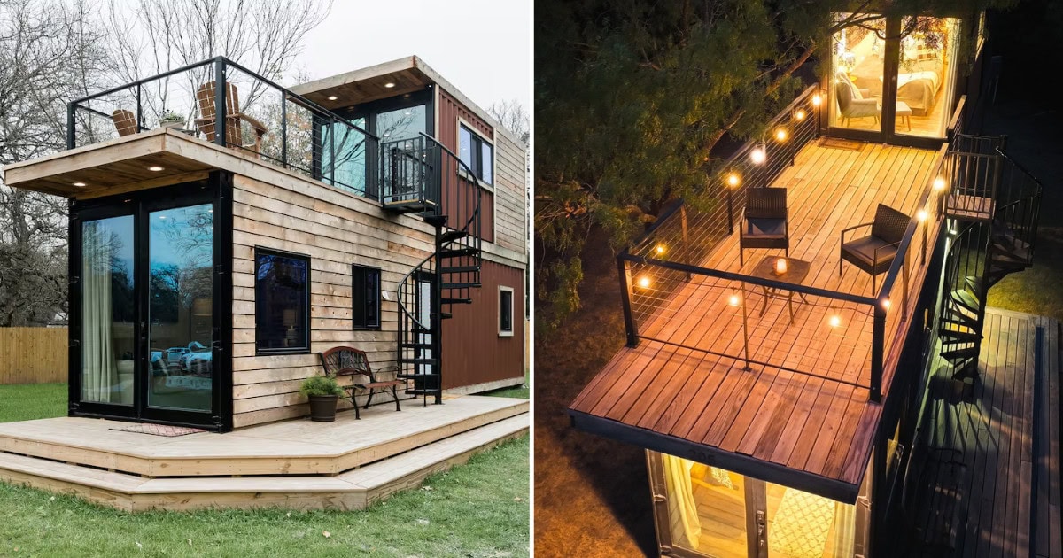 This Shipping Container Airbnb in Texas Has Magnificent Rooftop Views