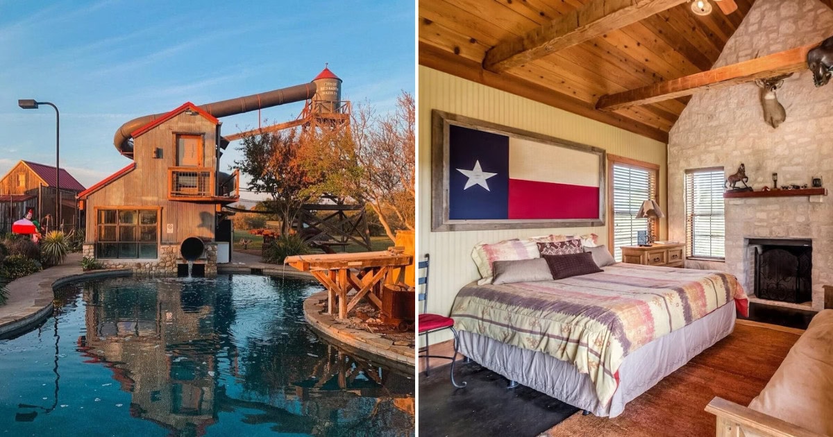 This Texas Vacation Waterpark Rental Has a 4-Story Slide