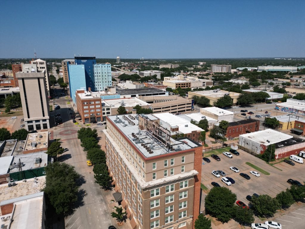 Downtown buildings in Wichita Falls — known for low cost of living and retirement-friendly pace of life. Credit: @cityofwichitafalls