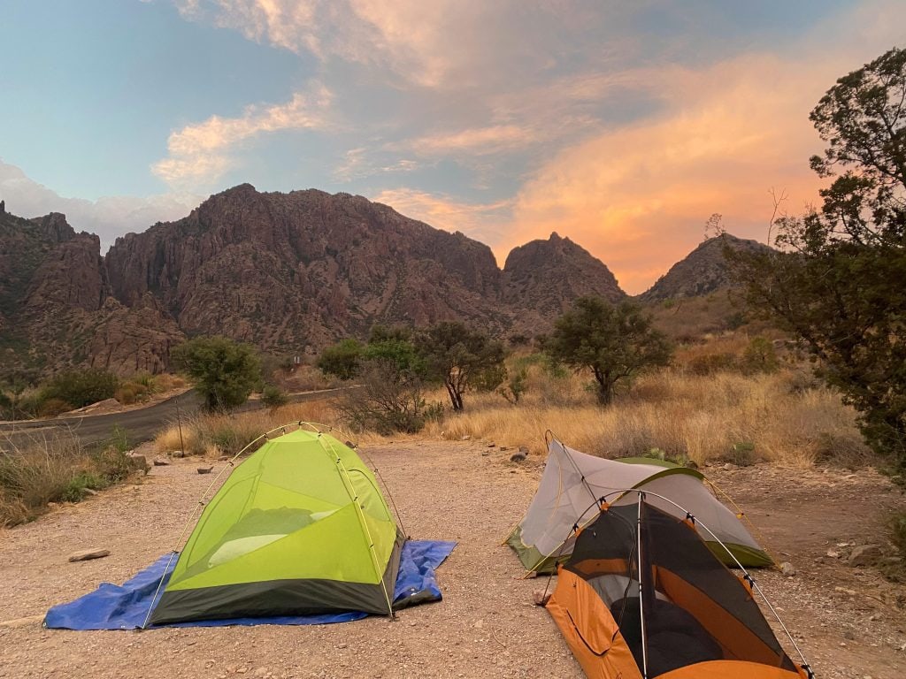 Chisos Basin Campground in Big Bend offers stunning mountain views, unforgettable sunset skies, and a quiet escape into nature. Credit: u/Thannon22 via r/camping