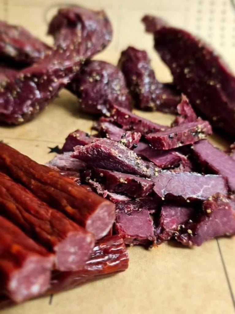 House-made meat jerky from Dziuk’s Meat Market—classic Texas flavor done the old-fashioned way. Credit: @dziuks via Instagram