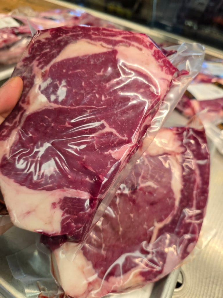 Fresh steaks from Dziuk’s Meat Market, known for quality cuts and generations of craftsmanship. Credit: @dziuks via Instagram