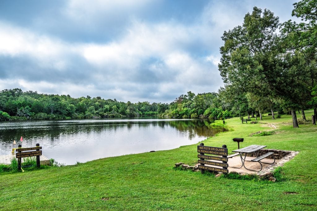 A serene view of the lake by the picnic area at Fort Boggy State Park—peaceful, shaded, and perfect for slowing down. Credit: Jim Holland via Facebook