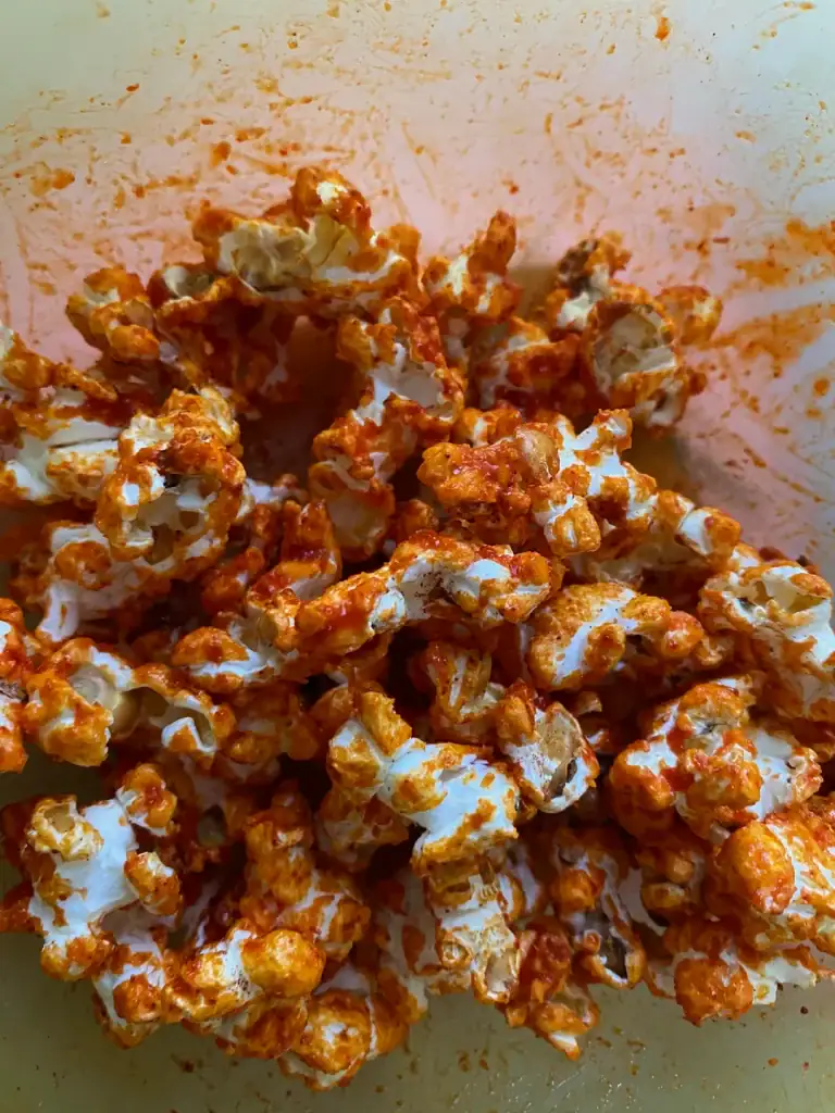 Hot sauce on popcorn. At this point, nothing surprises me anymore. Credit: u/iamkatlego via r/spicy