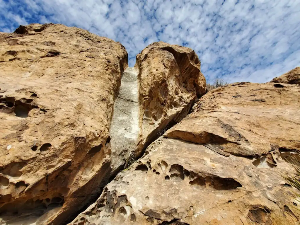 More towering rock formations at Hueco invite climbers to test their skills and explore the rugged terrain. Credit: Greg