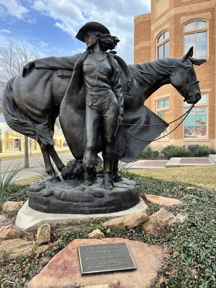Outside the museum stands Mehl Lawson’s striking statue “High Desert Princess.” Credit: Debra V.