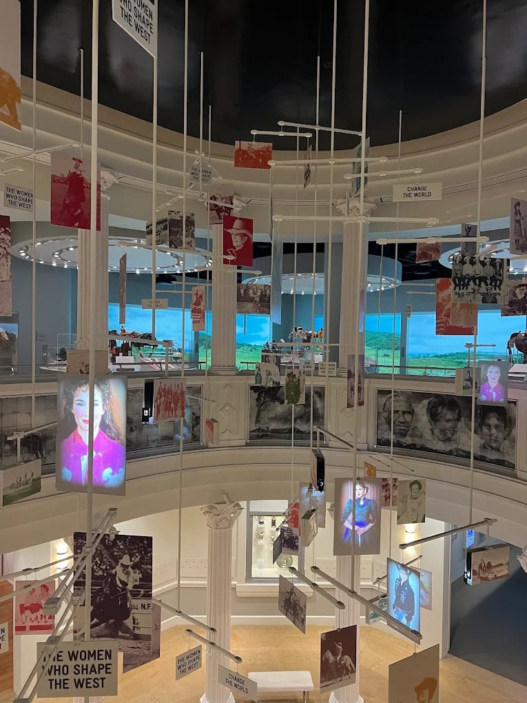 A huge centerpiece gallery of hanging photos honors cowgirls inside the museum, celebrating their achievements and spirit. Credit: Megan K (ThatHoustonMom)
