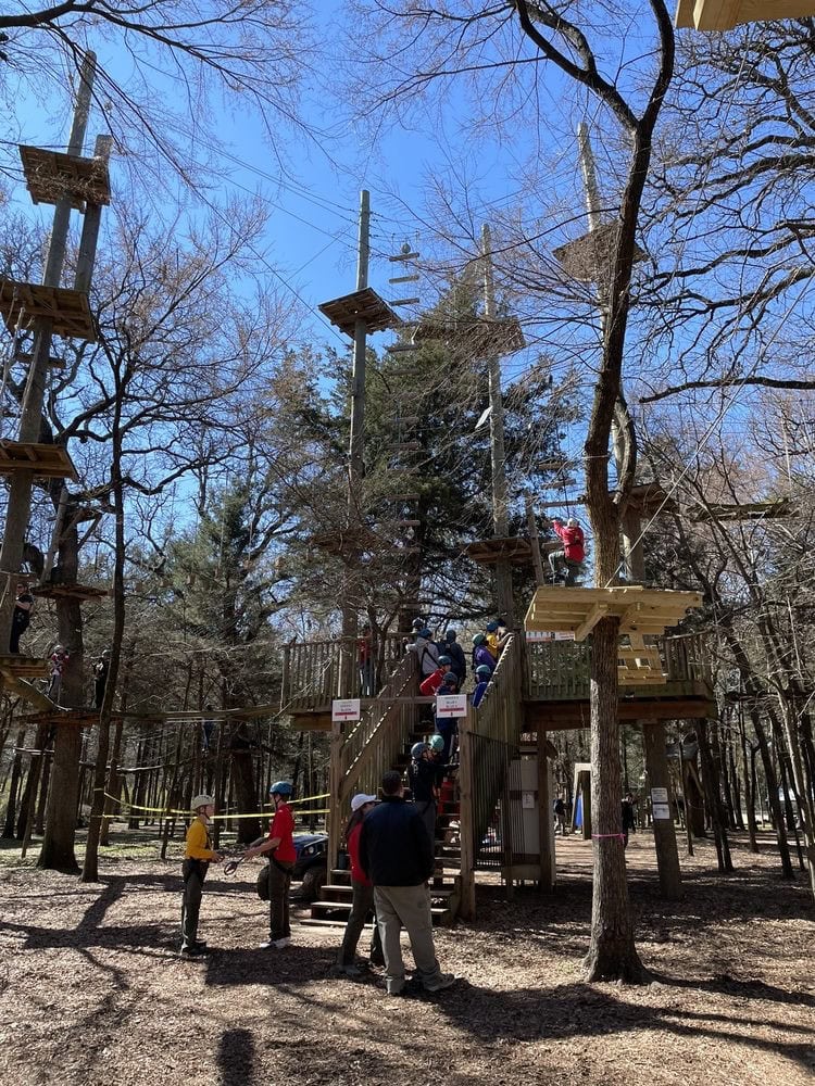 The big kid and adult area offers multiple height levels, catering to different age groups and thrill-seekers. Credit: Jadine R.