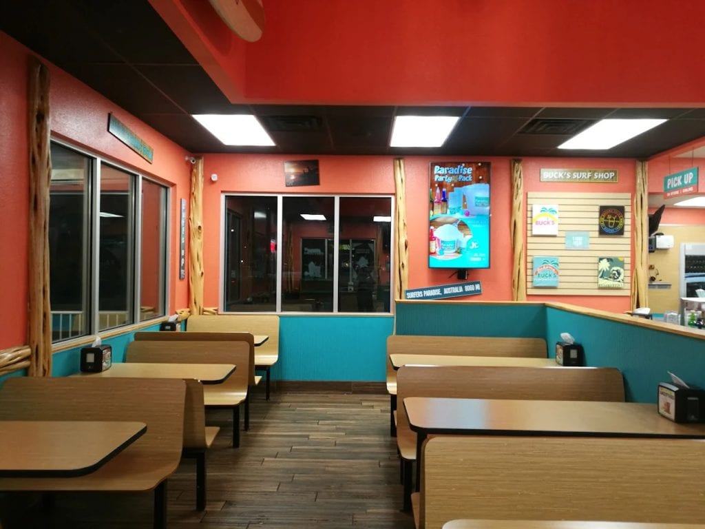 Another look at the interior reveals a vibrant tropical atmosphere that makes every visit feel like a getaway. Credit: SW