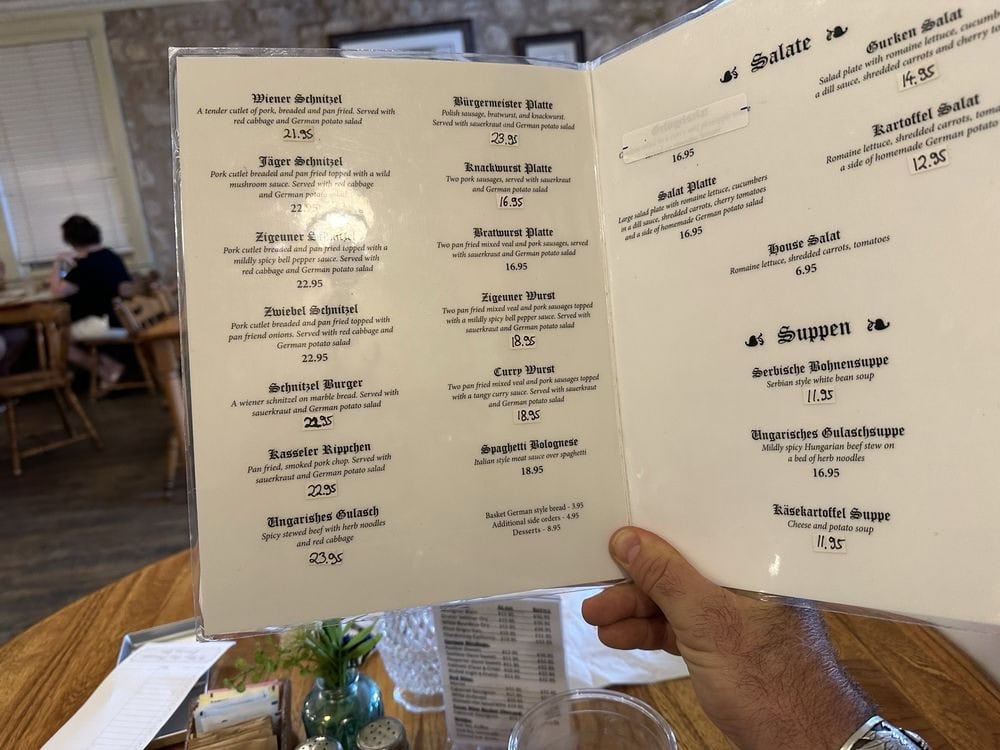 The simple menu offers a small but intentional list of choices, each crafted with care. Credit: Wayne G.