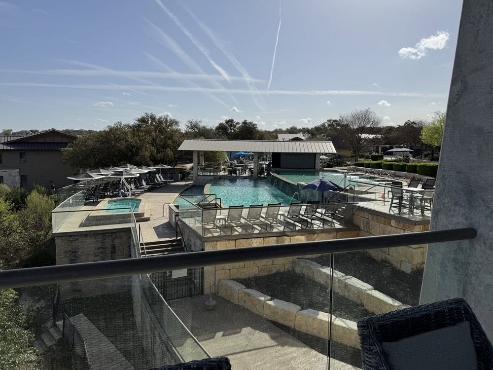 The pool complex at Lakeway Resort and Spa offers plenty of lounge chairs for relaxation. Credit: Stephanie D.
