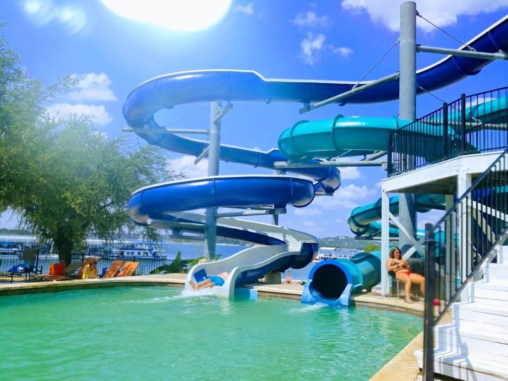 A close-up of the Texas Twister reveals its thrilling twists and turns, perfect for adrenaline seekers. Credit: Mattie Jordan