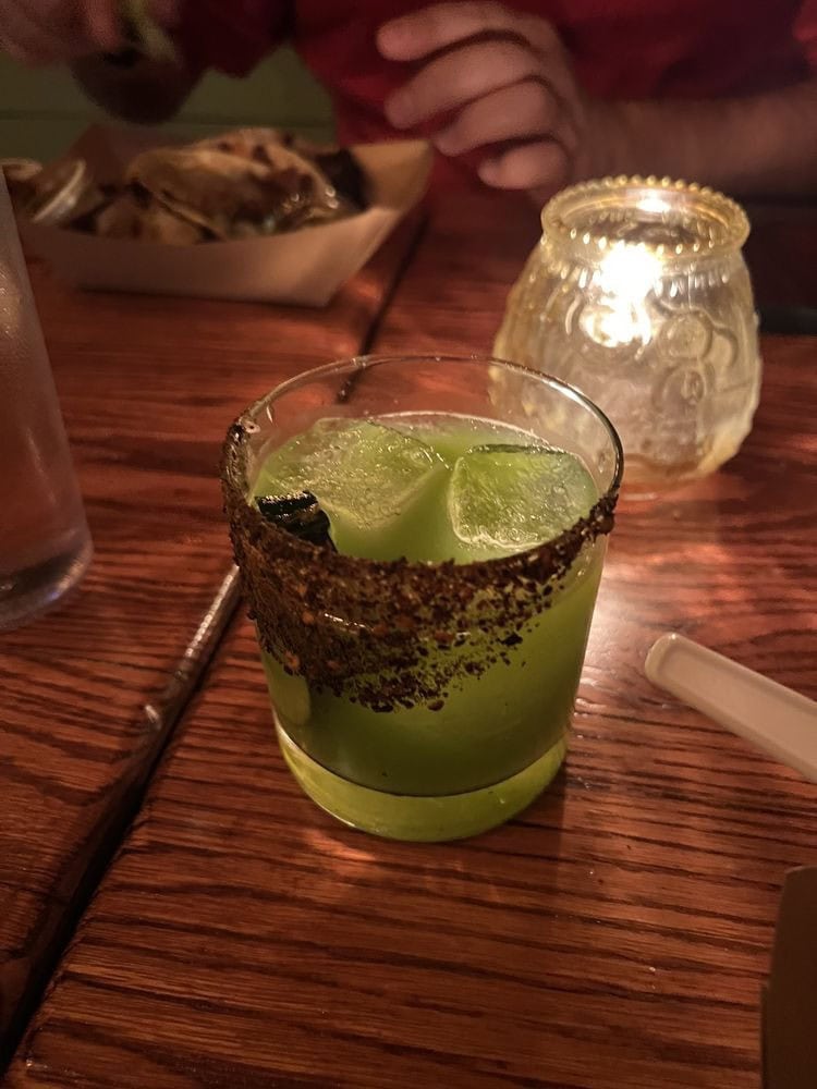 The Spiced Daisy balances fresh jalapeños with agave mezcal for a cocktail with heat and depth. Credit: Karson S.