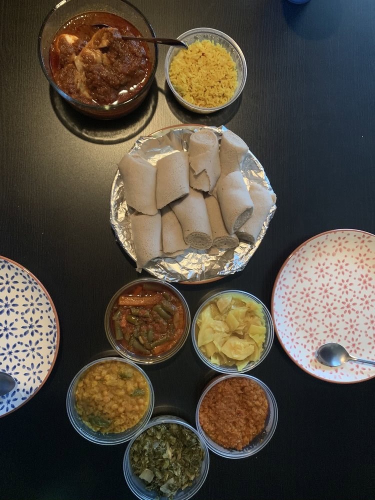 The Vegetarian Sampler for two and Doro Wot offer a wide range of flavorful options. Credit: Elina E.