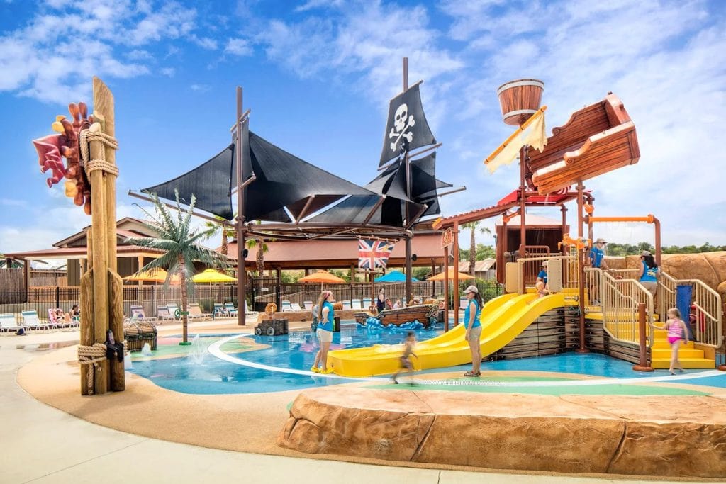 Morgan’s Shipwreck Island features a giant pirate ship splash pad where all kids, regardless of disability, can play together. Credit: jaime villela2
