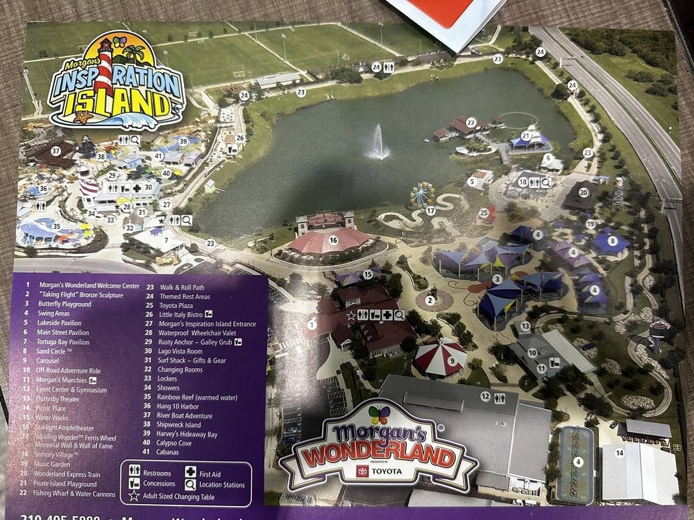 The resort map highlights its huge layout filled with amenities that welcome guests of all abilities. Credit: Daniel S.