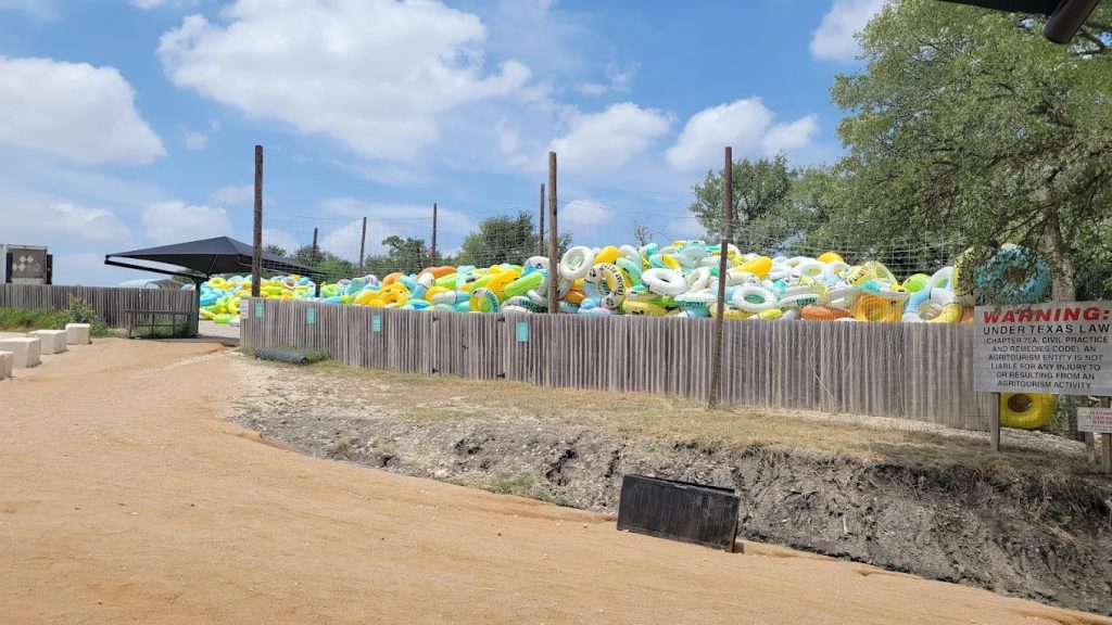 Tons of river tubes at Don’s Fish Camp are ready to rent, ensuring everyone can join the float. Credit: eddie gramma