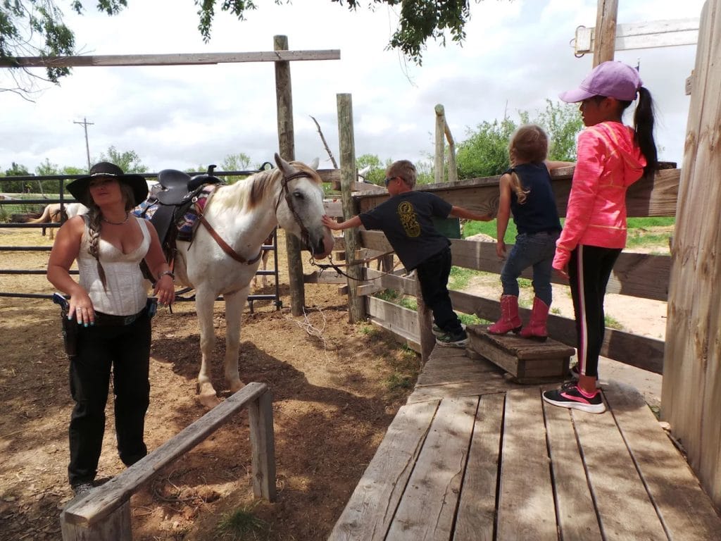 Horse stables in Palo Duro invite guests to interact with the animals before setting off on their adventure. Credit: Chris Russell