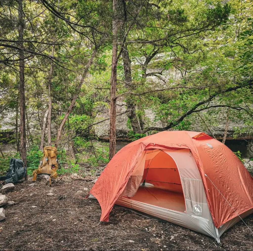 Primitive camping at Lost Maples State Natural Area—just you, the trees, and pure Texas wilderness. Credit: u/joeysanchez77 via r/camping