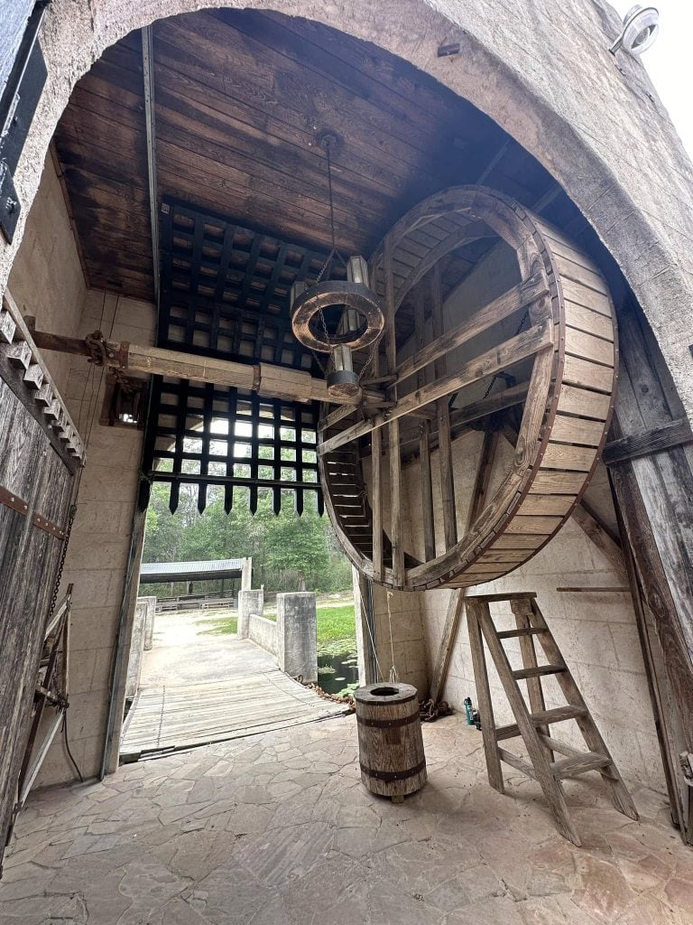 The portcullis at Newman’s Castle sets the tone immediately—full medieval vibes, no imagination needed. Credit: Casey Carmichael via Facebook