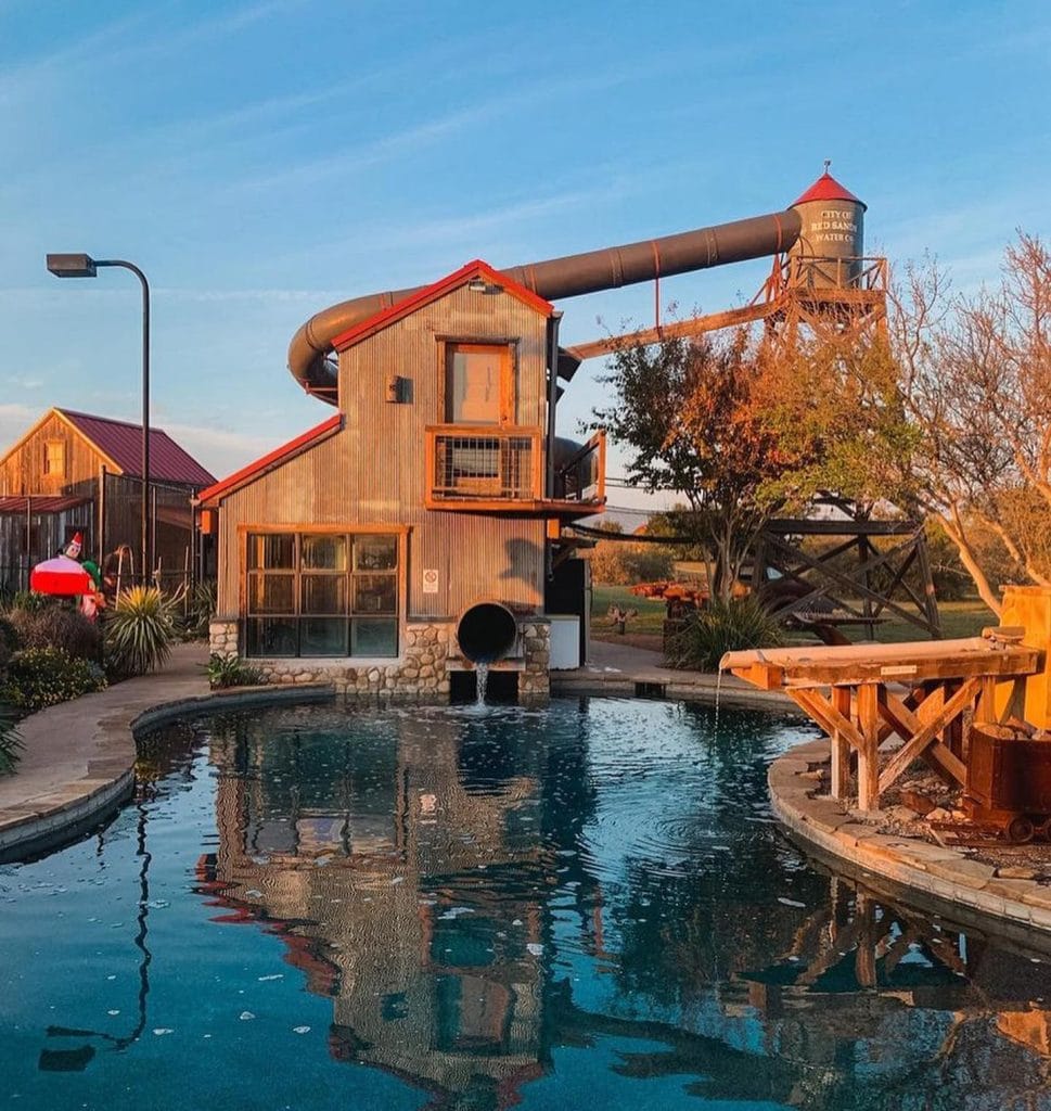 The massive four-story slide at Red Sands Ranch adds an extra dose of thrill and fun to the ranch experience. Credit: @redsandsranch via Instagram