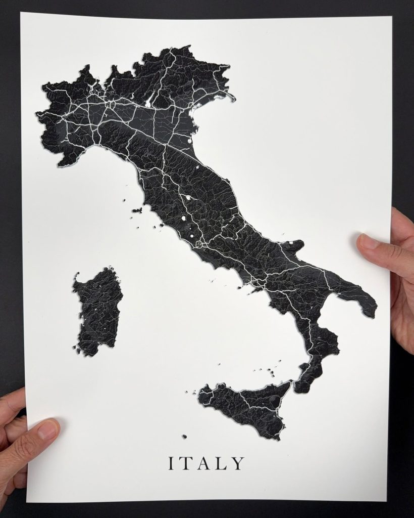 Drive from Amarillo to Houston, and you’ve basically covered the length of Italy. Texas road trips are no joke. Credit: @mapsasart via Instagram