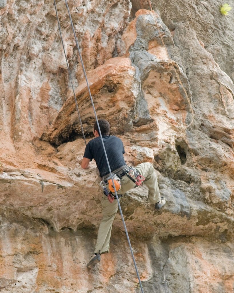 Rock climbing at Reimers Ranch delivers a thrilling outdoor adventure with limestone cliffs and sweeping Hill Country views. Credit: @travistcountytx via Instagram