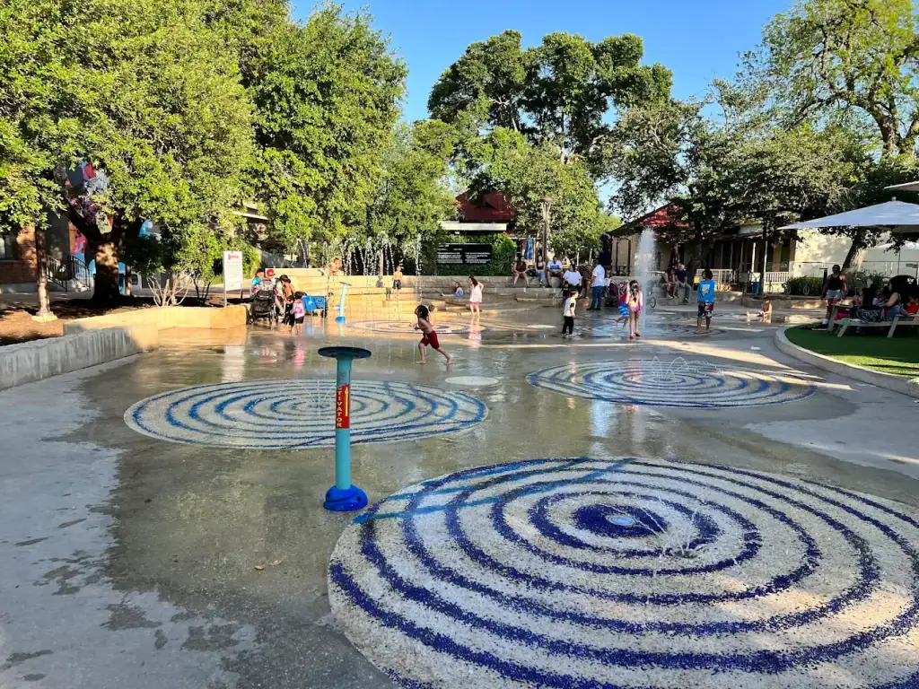 The splash pad at Yanaguna Garden bursts with water fun, keeping kids cool and entertained. Credit: Cesar Cervantes