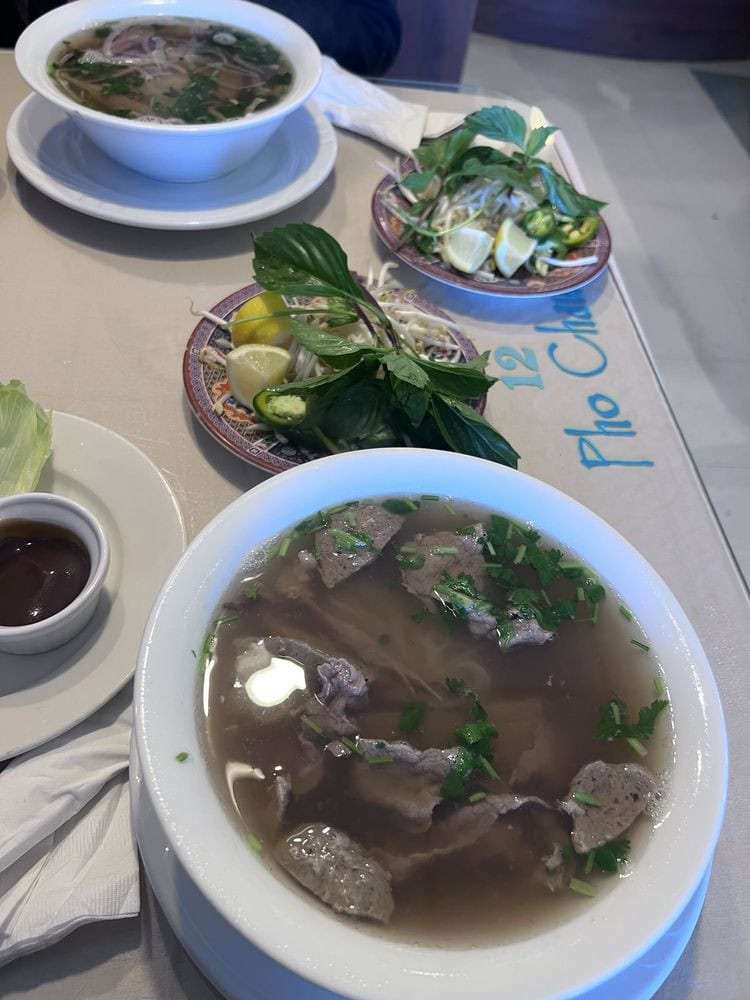 The 5P noodle soup combines round steak, brisket, and meatballs in one hearty bowl. Credit: Michelle C.