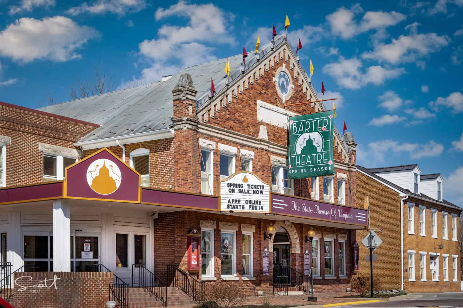 Barter Theatre on Main Street in Abingdon, Virginia