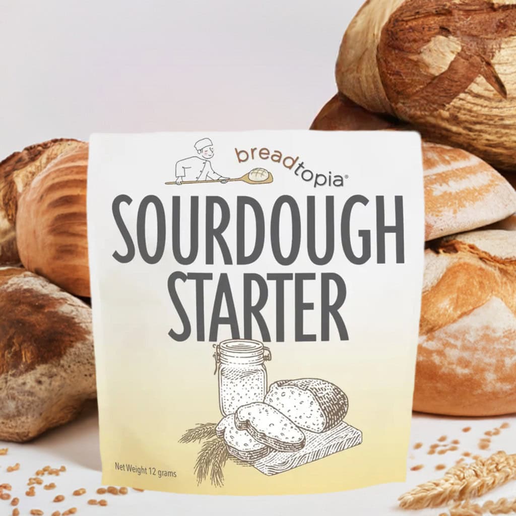 Sourdough starter and fresh bread from Veal Station Amish Market in Texas