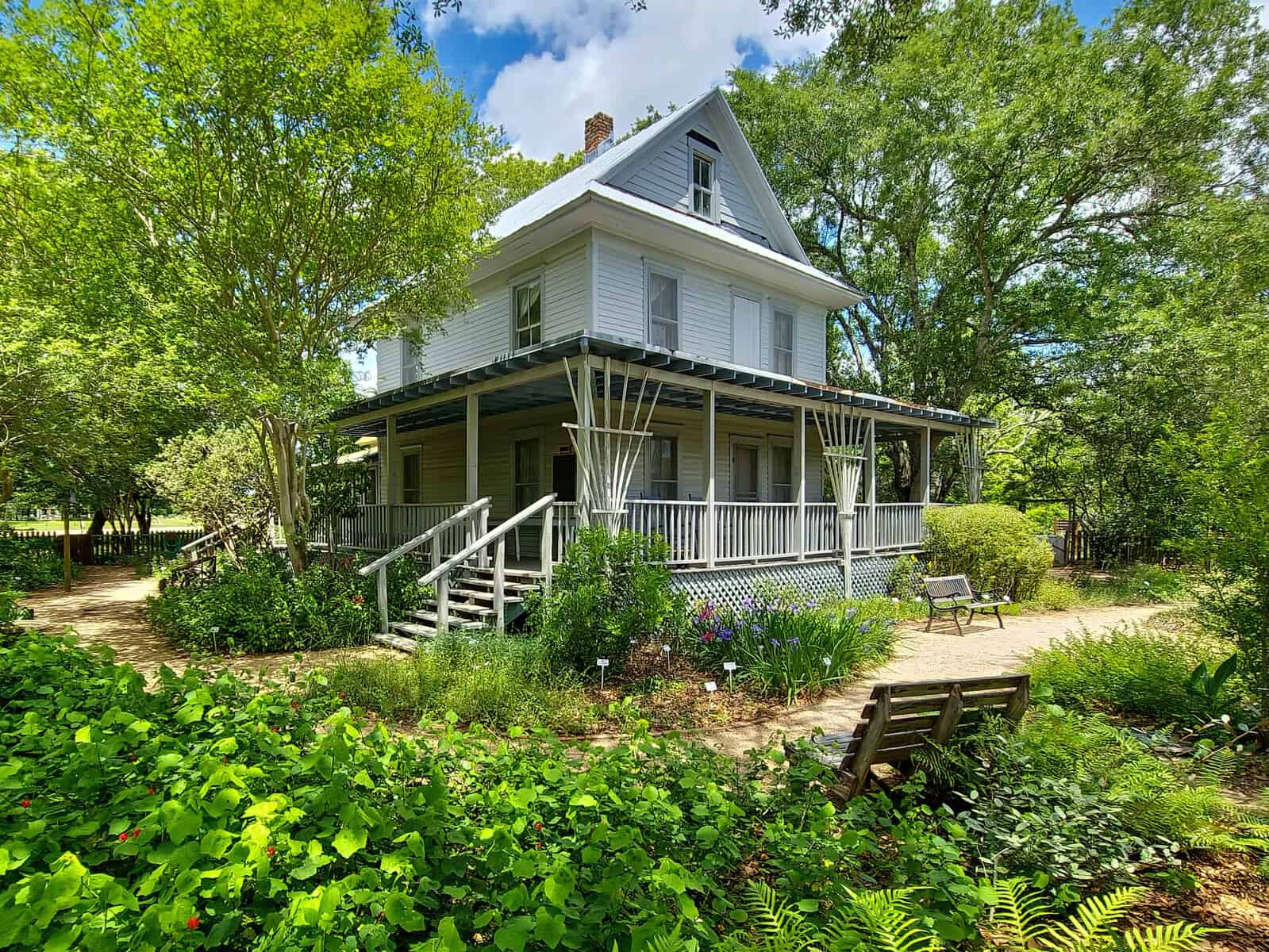 The 1895 Hanson House farmhouse at the historic Martyn Farm, Armand Bayou Nature Center, Texas