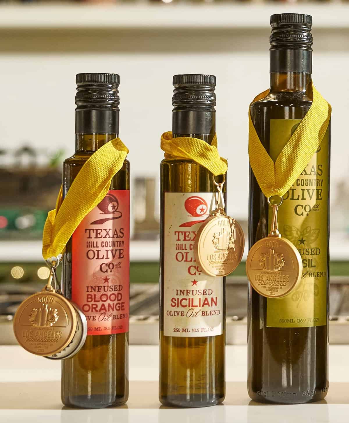 Gold-medal-winning infused olive oils from Texas Hill Country Olive Co.